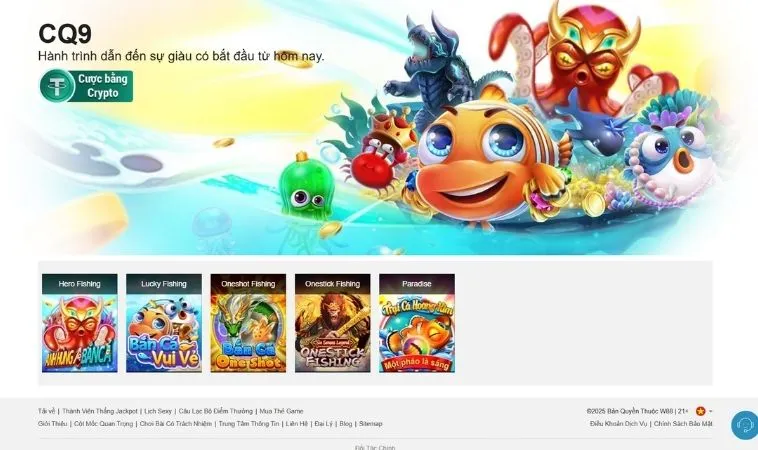 Đa dạng các thể loại game bắn cá để trải nghiệm tại W88